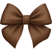 Brown bow sticker