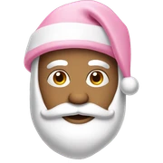 light pink santa hat sticker