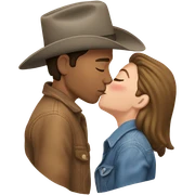 Brokeback mountain characters kissing appropriately  sticker