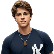 brown haired boy outdoors sticker
