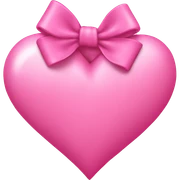 pink bow on a pink heart  sticker