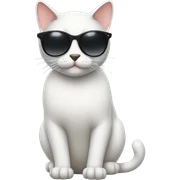 Cat with sunglasses sticker