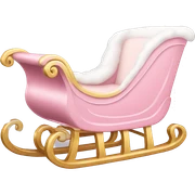 light pink sleigh sticker