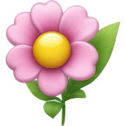 Kawaii pink flower sticker