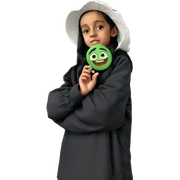 girl with black hair indoors sticker