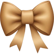 light brown bow sticker