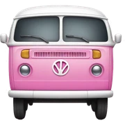 Pink van with a surf board sticker