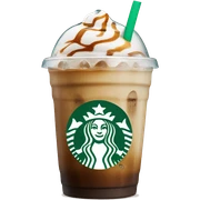 Starbuck ice coffee with ice cubes sticker