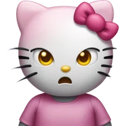 Angry hello kitty sticker