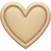 Beige heart  sticker