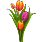 tulip bouquet sticker