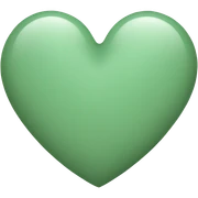 Sage green heart sticker
