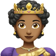 Princesa morena con corona  sticker