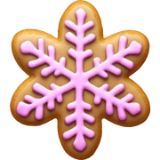 pink snowflake cookie  sticker