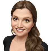 smiling girl with brown hair sticker