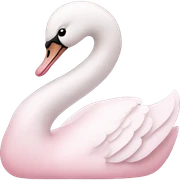 pastel pink swan sticker