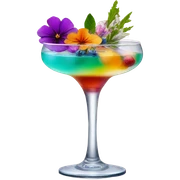 coctail with flowers  sticker