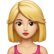 Chica morena con pelo rubio sticker