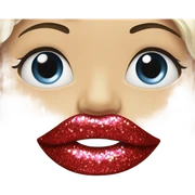 Lips with glitter on them  sticker
