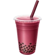 Bubble tea burgundy color sticker