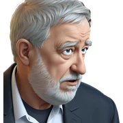 old man with blue eyes sticker