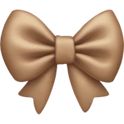 Bow with pastel brown colour sticker