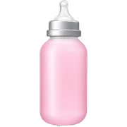 Light pink baby bottle sticker