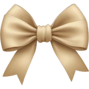 beige bow sticker