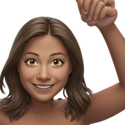 smiling girl with brown hair sticker