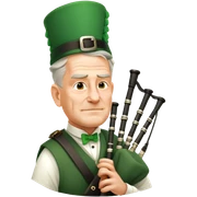 Green Bagpiper sticker