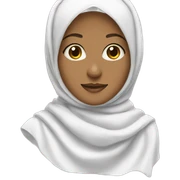  hijabi woman with white scarf sticker