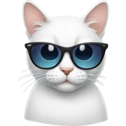 Cat with sunglasses sticker
