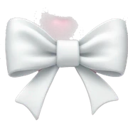 Pastel pink heart with white bow sticker