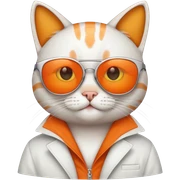 Cat with sunglasses sticker