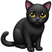 Black cat sticker