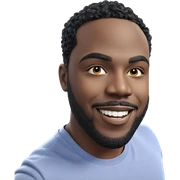 smiling dark-skinned male portrait sticker
