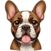 Brown french bulldog sticker