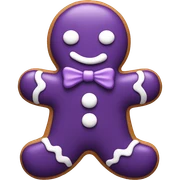 Purple gingerbread man sticker