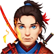 Fire-Wielding Samurai sticker