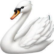 White swan sticker