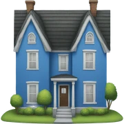 blue house sticker