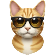 Cat with sunglasses sticker