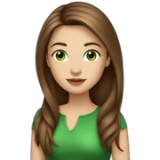 pretty-woman-straight-brown-hair-green-eyes sticker