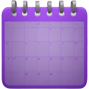 Blank purple calendar sticker