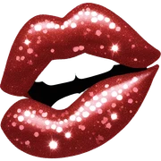 Sparkly lips sticker