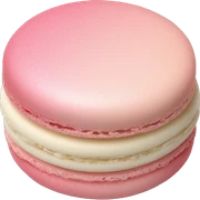 Pinky and white one macaron sticker