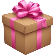Package with pink bow sticker