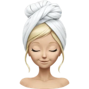 blonde girl with closed eyes sticker