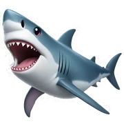 shark with tongue out  sticker