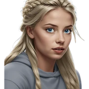 blonde girl with blue eyes sticker
